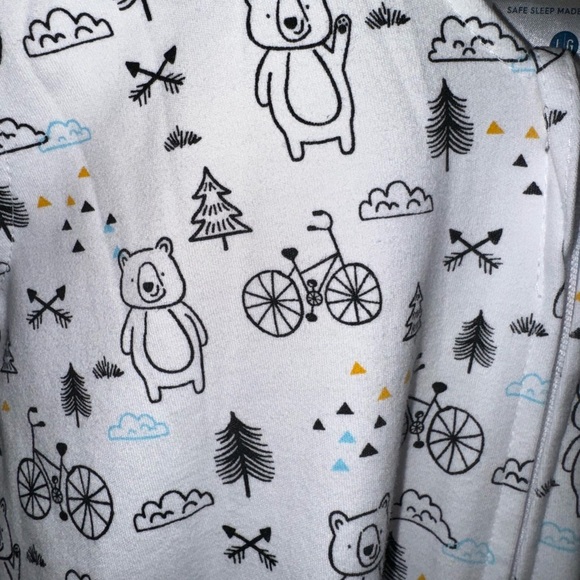 Halo SleepSack Black White Bear Print Size Large 12-18Mos Like New - Picture 4 of 6